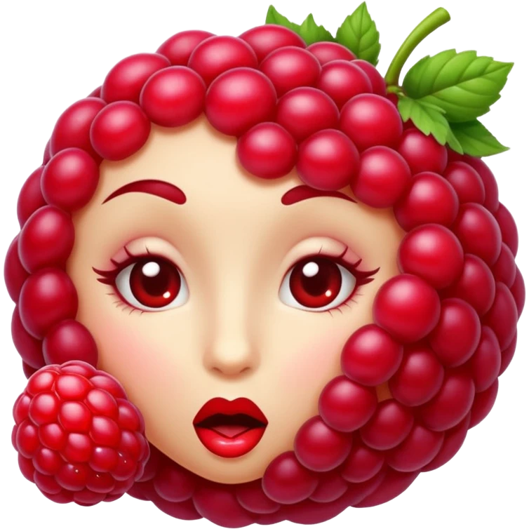 Framboise amoureuse qui fait des bisous  emoji