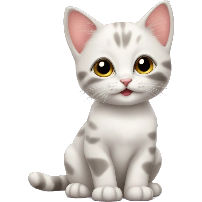 Kitten with butterflies  emoji