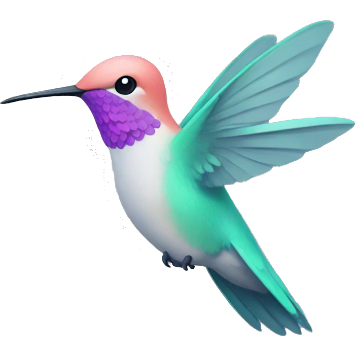 a pastel hummingbird emoji