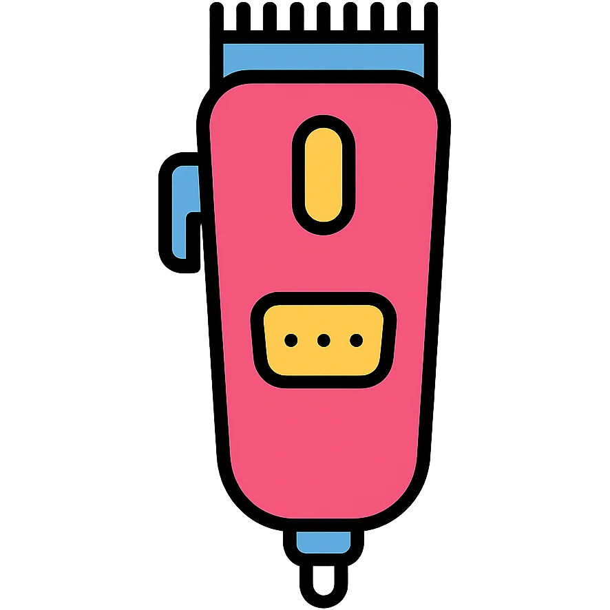 colored barber trimmer icon emoji