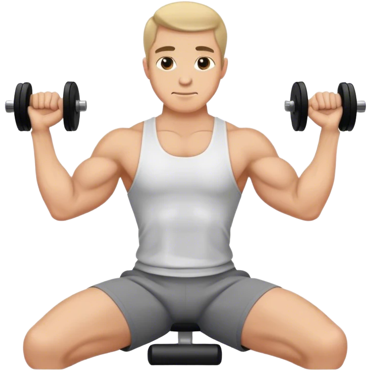 man seated weighted wrist curl emoji