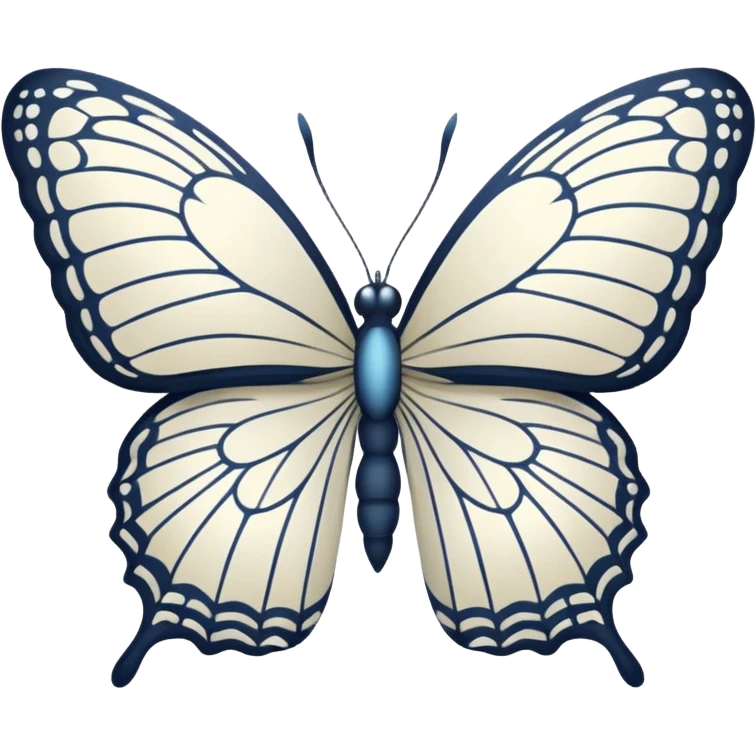 White outline butterfly emoji emoji