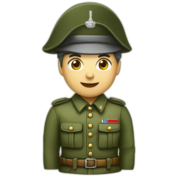 chasseur alpin militaire français des Alpes avec son béret emoji