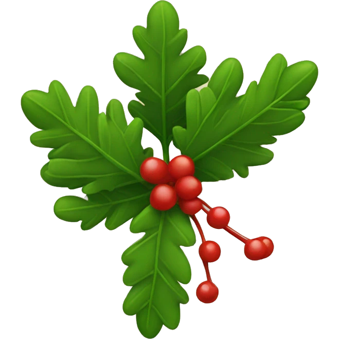 Mistletoe and  emoji