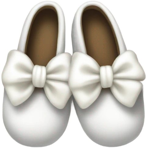 slippers with white bows emoji