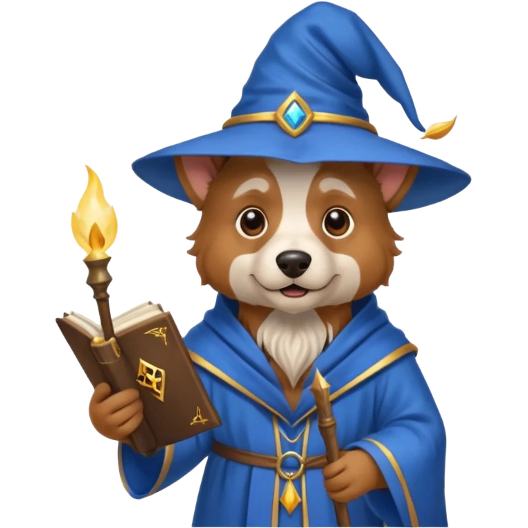 Dog wizard emoji
