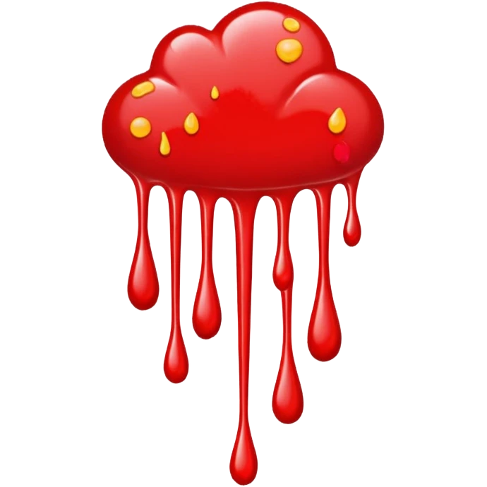 Red paint splatter emoji