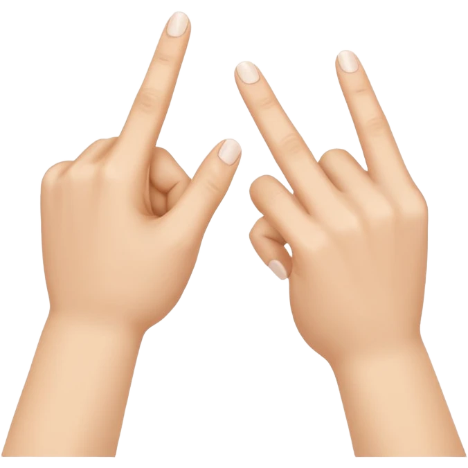 two white ones that reach out to each other with their index fingers like in the painting of the creation of Adam emoji