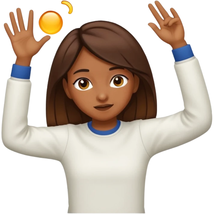 Girl dabbing emoji