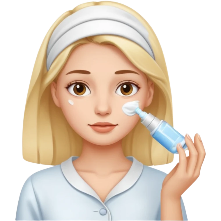 Girl with skincare emoji