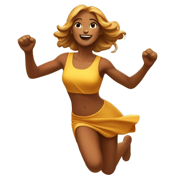 wheat harvest goddess, golden brown hair, sprinting with large stride and arms outstretched emoji
