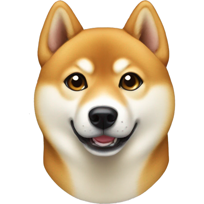 shiba inu indoors looking at viewer no eyebrows emoji