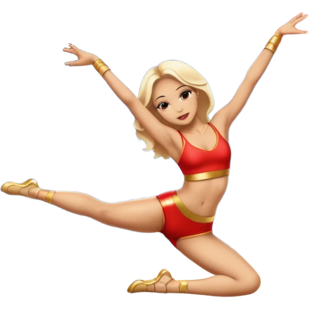 Light skin sexy dancer lying on stage emoji
