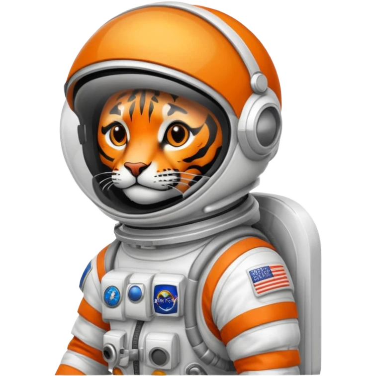 closed helmet astronaut riding tiger emoji