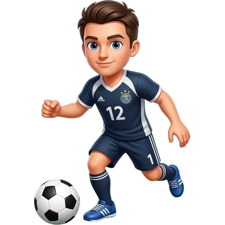 defence soccer player on field playing emoji