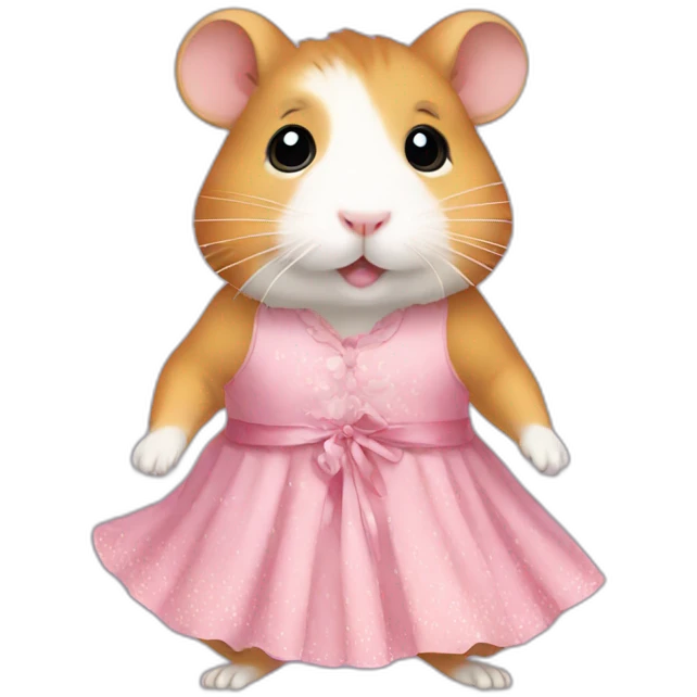 Hamster in dress emoji