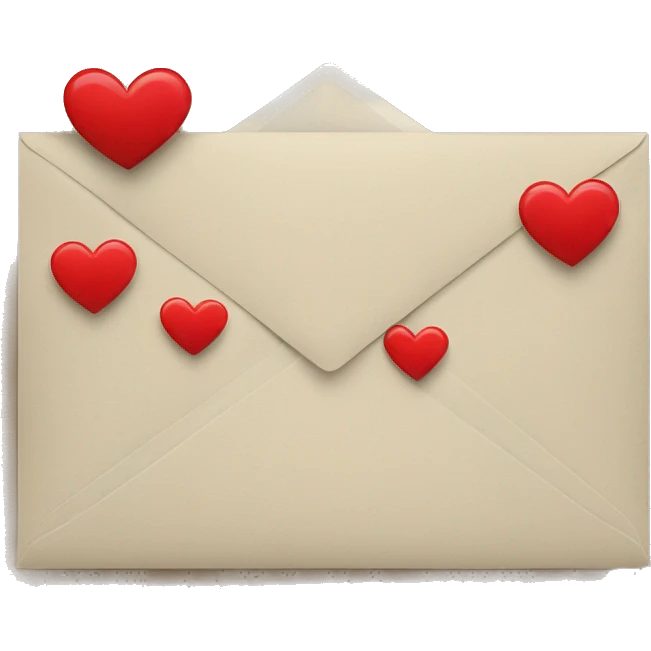 Red heart on envelope emoji