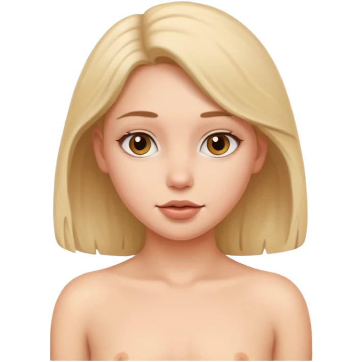 realistic nude girl portrait emoji