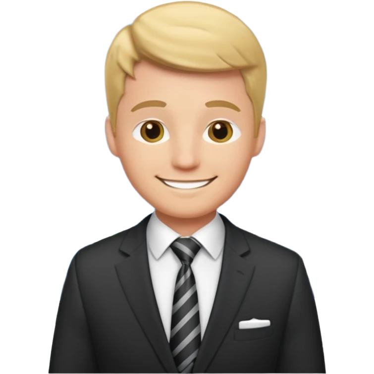 a white man works in an office emoji