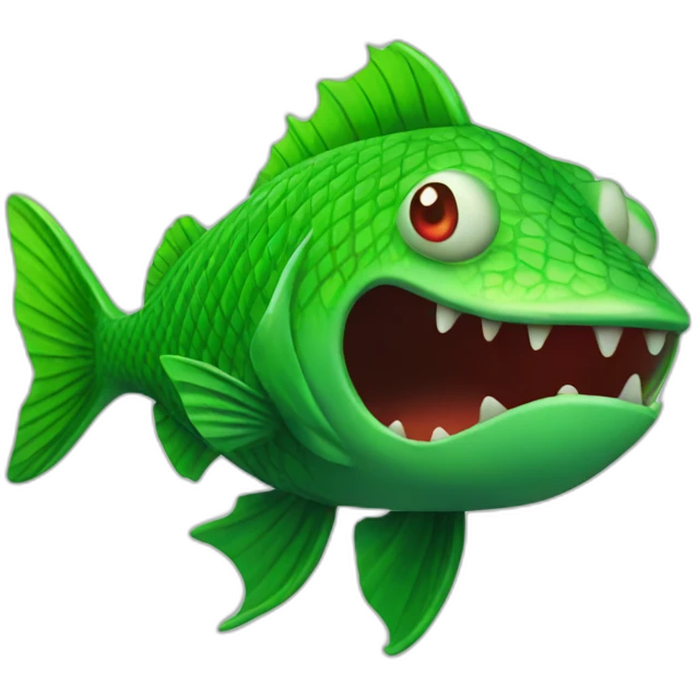 green evil fish-fruit emoji