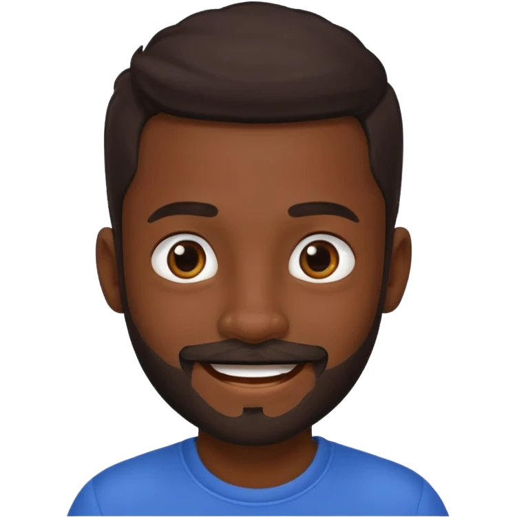 dark skinned boy with facial hairemoji emoji