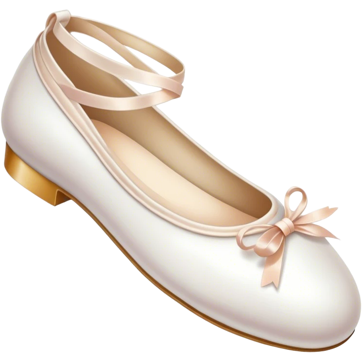 white ballerina shoe emoji