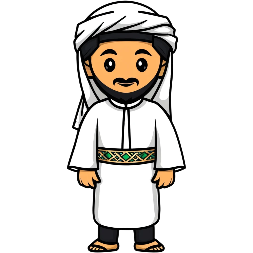 Saudi man in traditional dress emoji