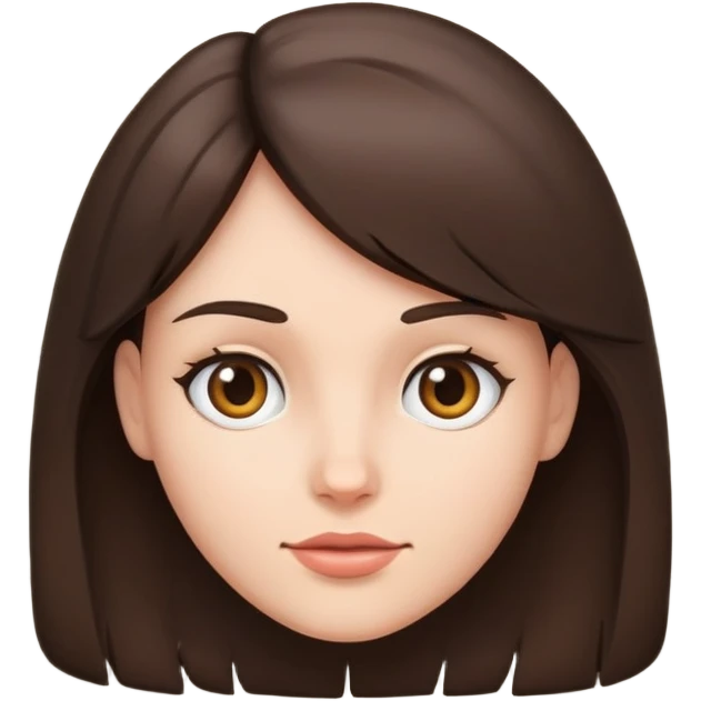 Brunette head on wall emoji