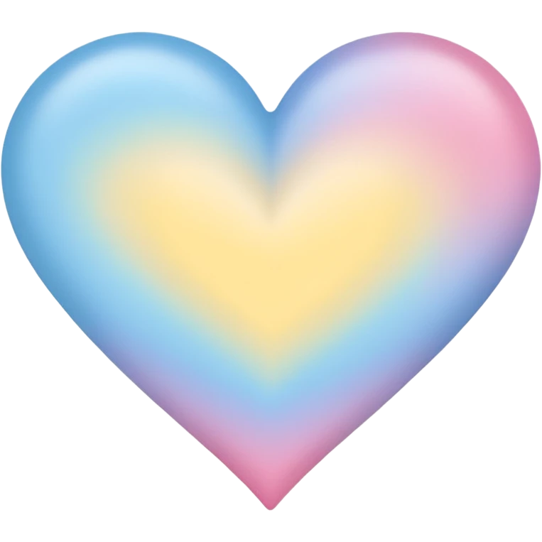 Pastel blue-pink-yellow-gradients heart emoji