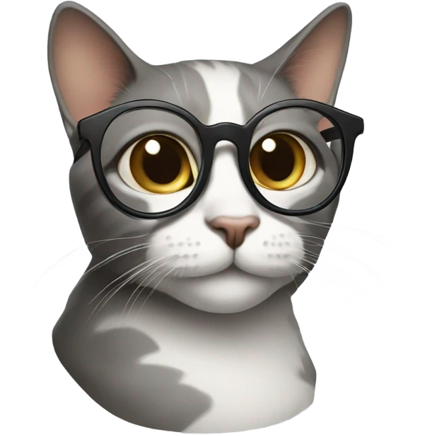 Cat wearing glasses emoji