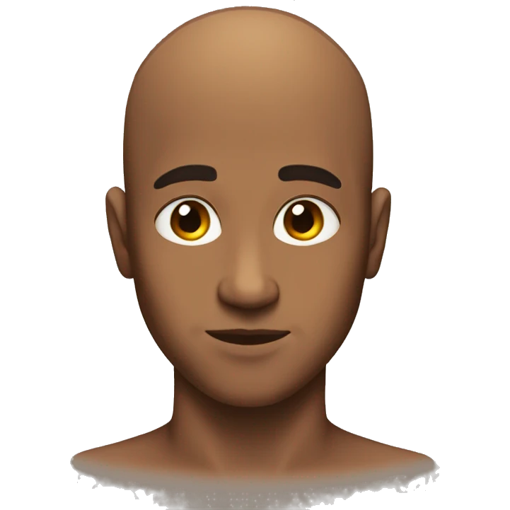 Brown guy, no hair, young, no beard emoji