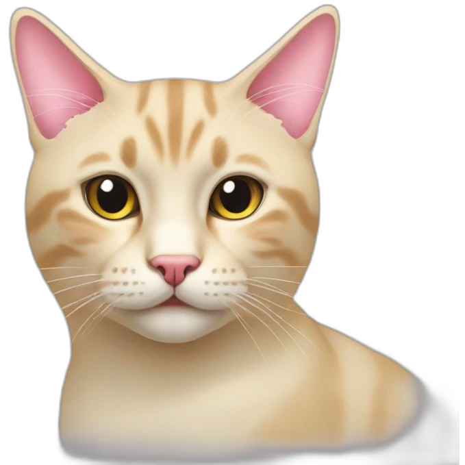 beige norwegian cat with pink nose emoji