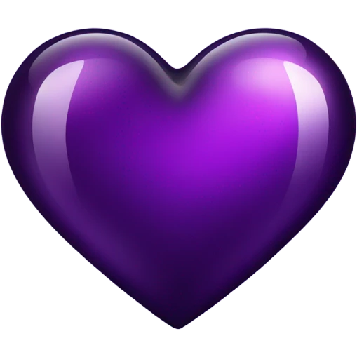 Shiny glass dark purple heart  emoji