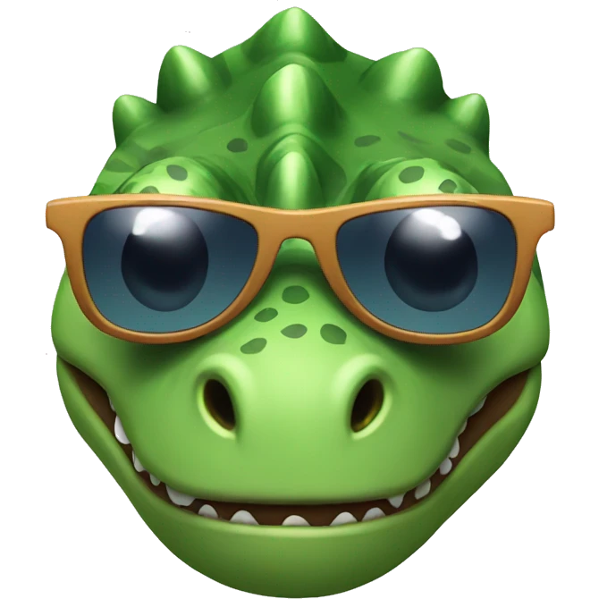 dino with sunglasses  emoji