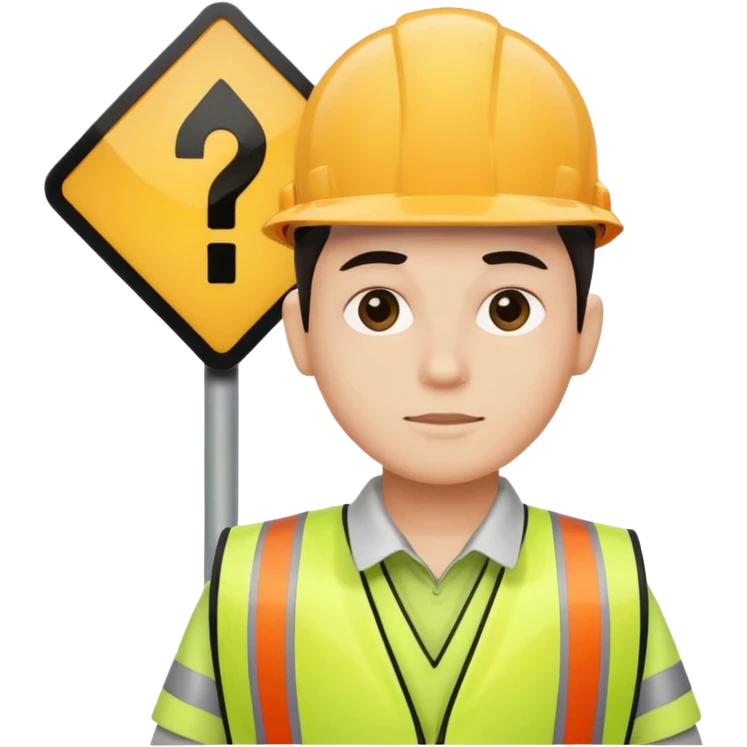 panneau attention avec une personne emoji