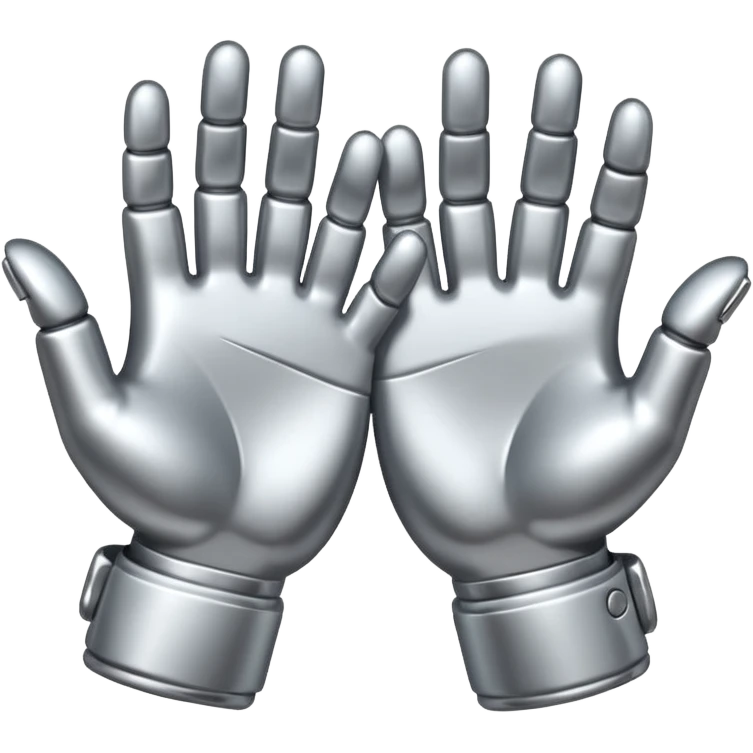 praying metallic hands, no gold emoji