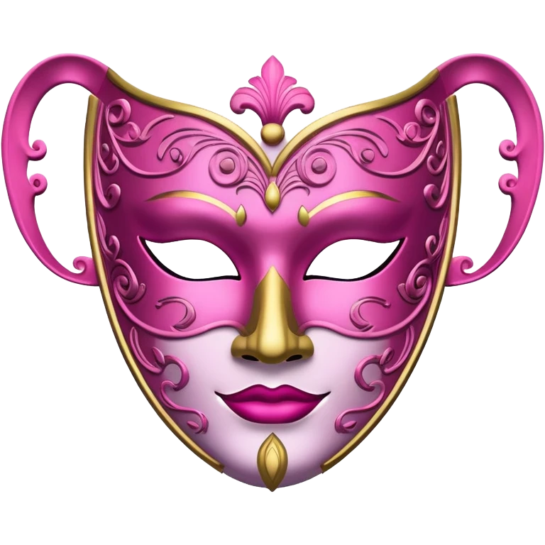 Theater mask in pink  emoji
