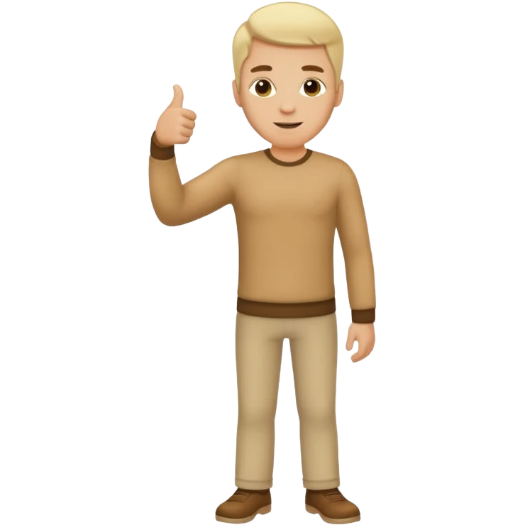 ligth man giving thumbs up full body emoji