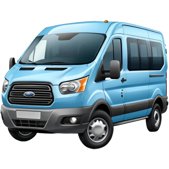 light blue Ford Transit minibus emoji