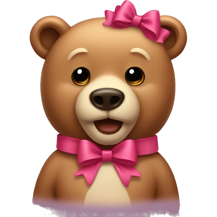 Bear with bows emoji