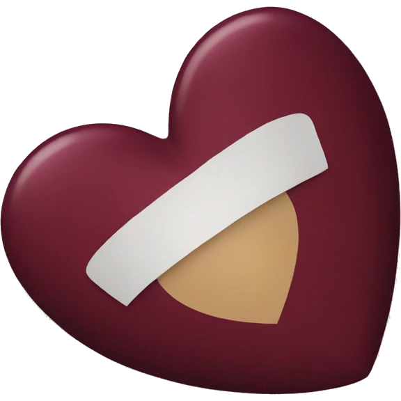 burgundy heart emoji