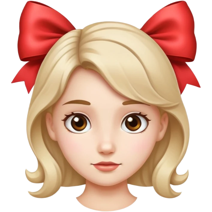 Chica sambita blanca con un lazo en el cabello  emoji