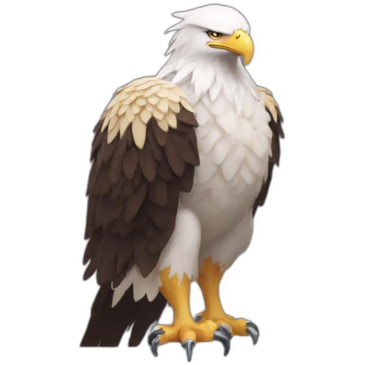 Fischl from genshin impact as an eagle emoji