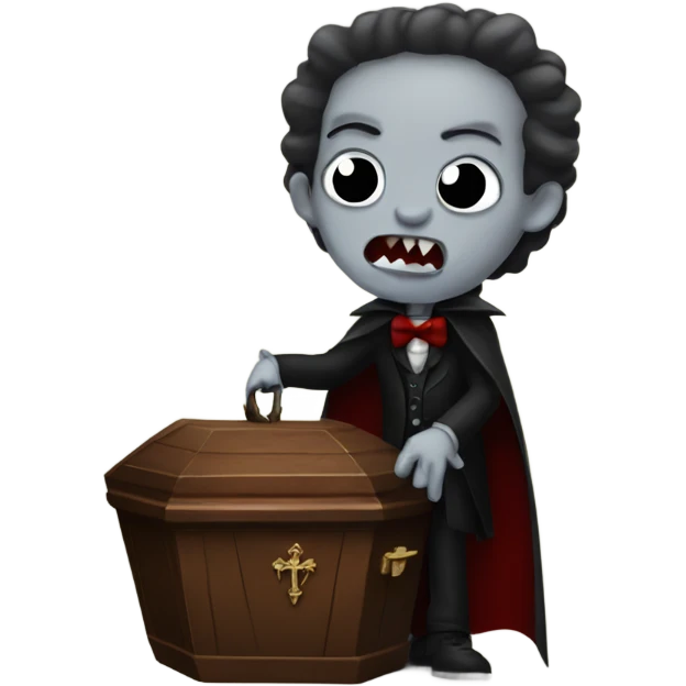 vampire with coffin emoji