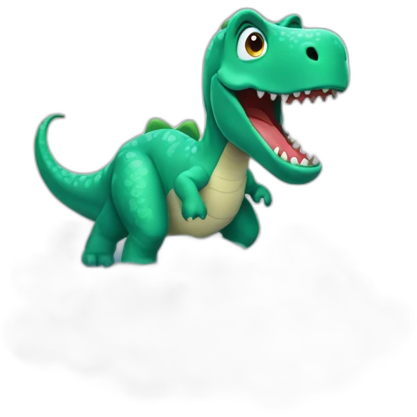 Un Dino sur un nuage emoji