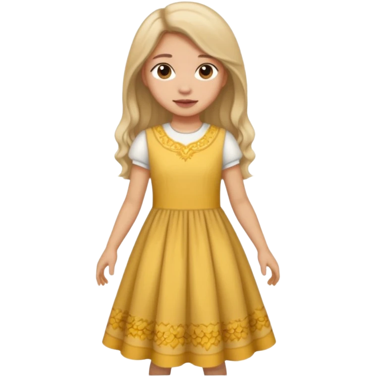 Girl curtsying with dress emoji