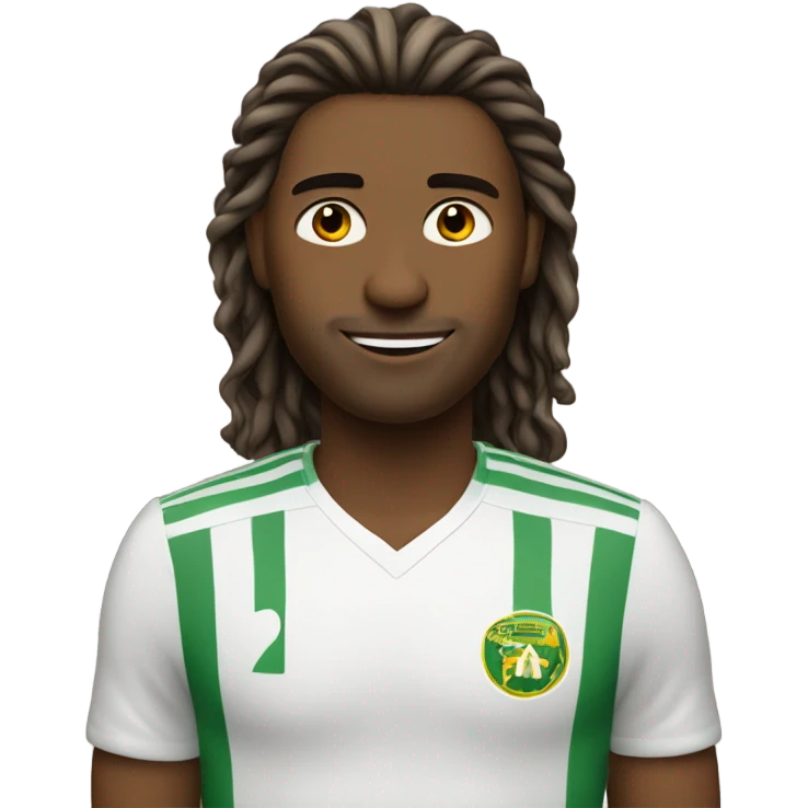 Personagem com franja, branquinha, de cabelo castanho e longo emoji