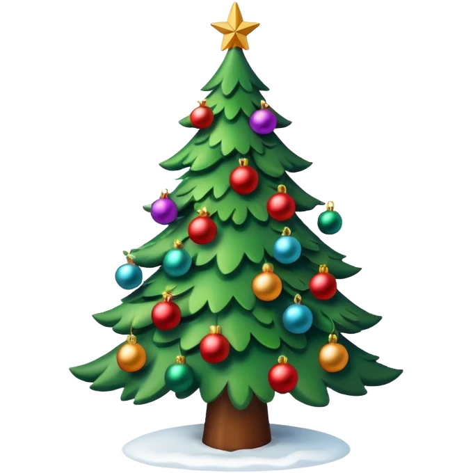 Christmas tree snoe emoji
