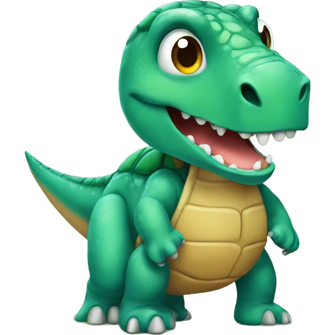 dinosaur wearing a turtle  emoji