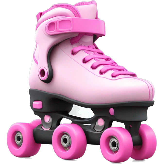 Pink inline skate with light pink accents  emoji